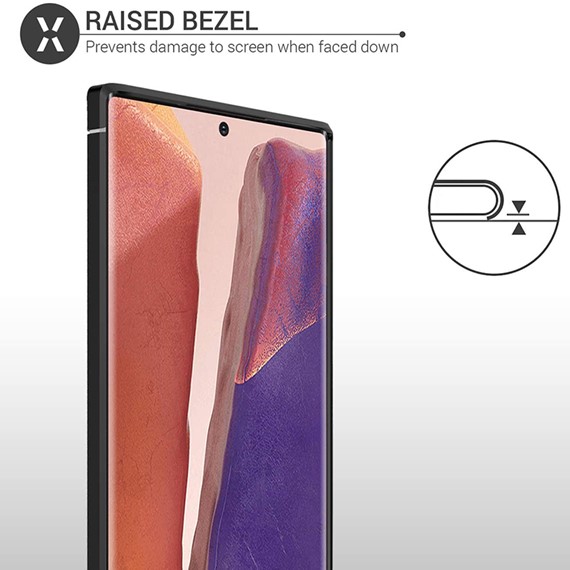 Samsung Galaxy Note 20 Kılıf CaseUp Fiber Design Lacivert 3